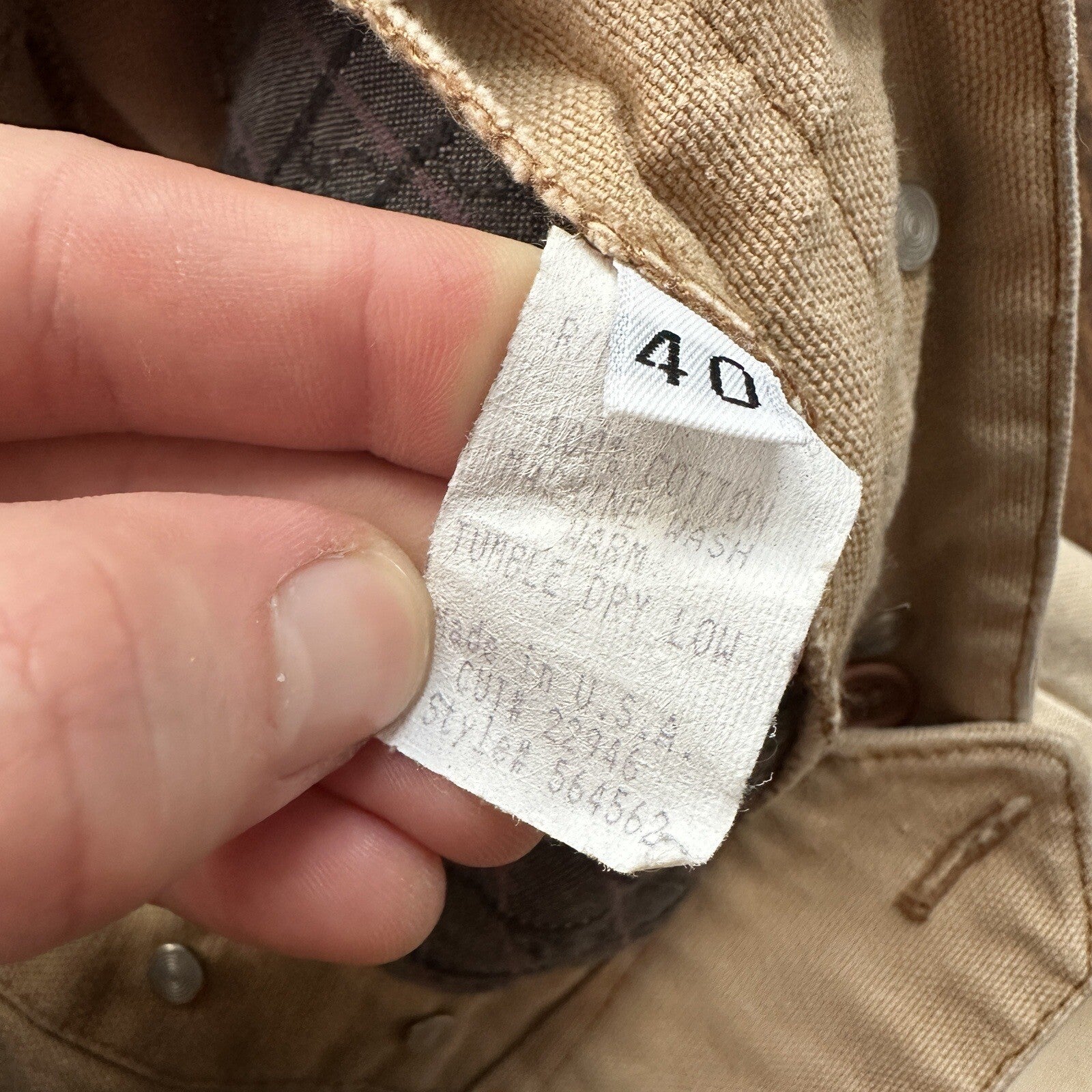 VTG Mens Frontier Maker USA Outdoor Pants Buckleback Cowboy 40 Tan Western