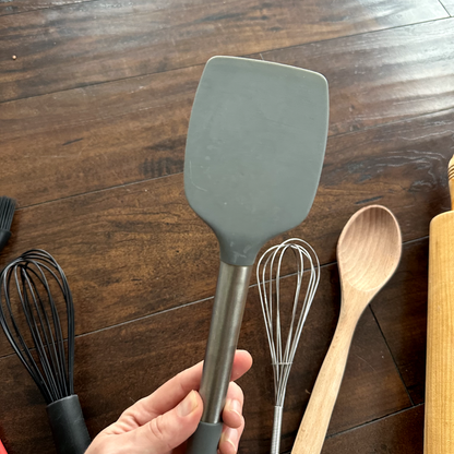 Kitchen Utensils Spatula Rolling Pin Wooden Spoon Mixing Spreading Glaze Lot Set