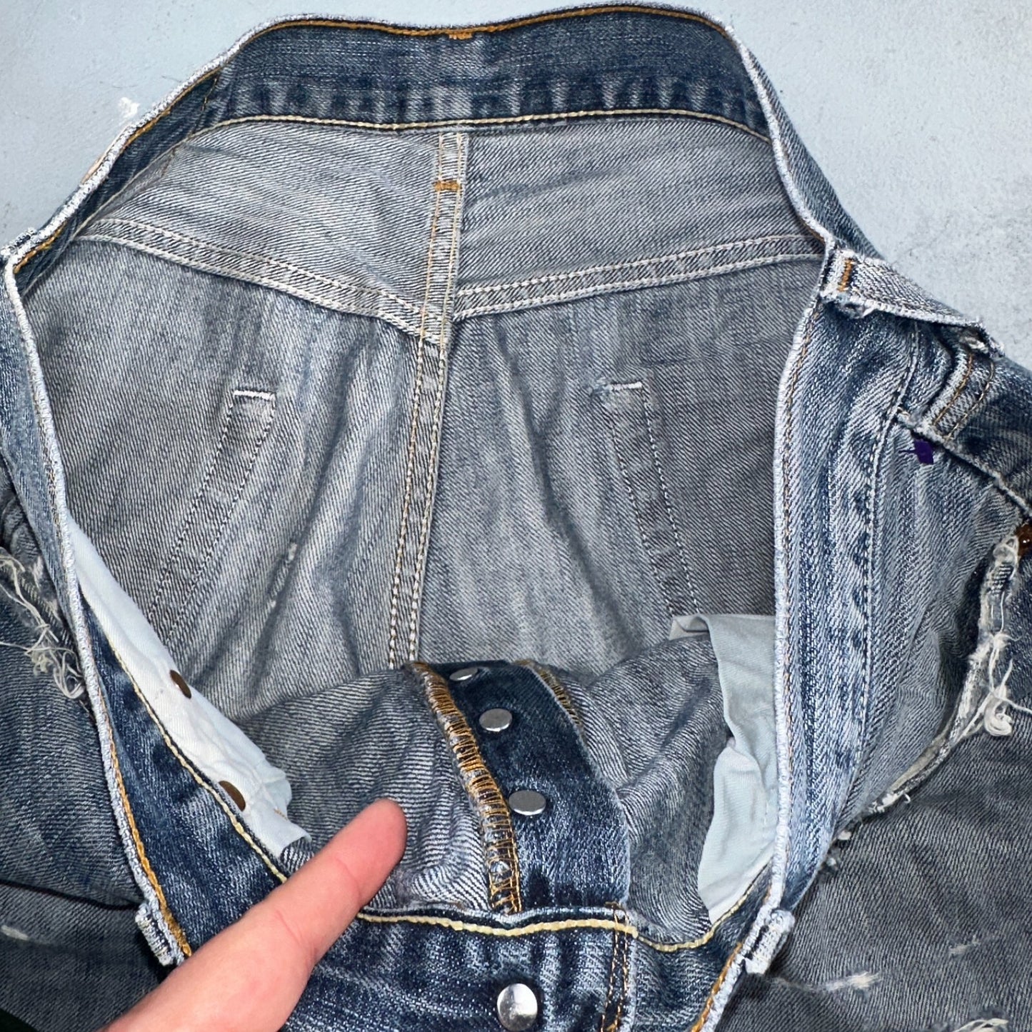 Levis 501 Vintage Y2K XX Straight Leg Jeans Blue Med Wash 34x36 Act 33x30