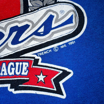 New York Rangers VTG Sportswear T Shirt Mens L NHL Hockey Blue 90s Single Stitch