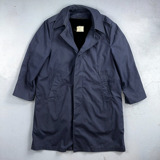 1970s VTG US Air Force Trench Coat 40s Blue All Weather Removable Liner 3556