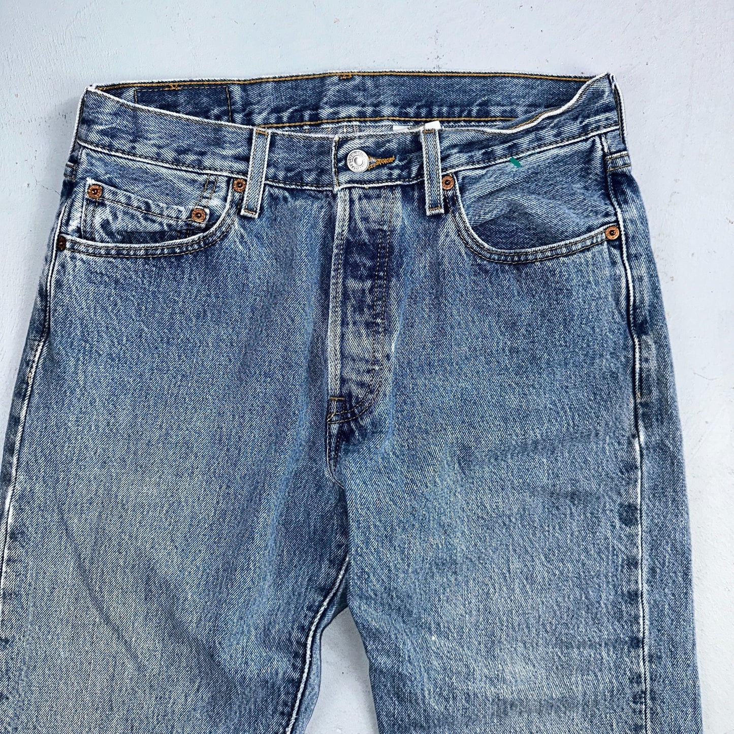 Levis 501 Vintage Y2K 90s XX Straight Leg Jeans Blue Light Wash 30x32 Act 29x31