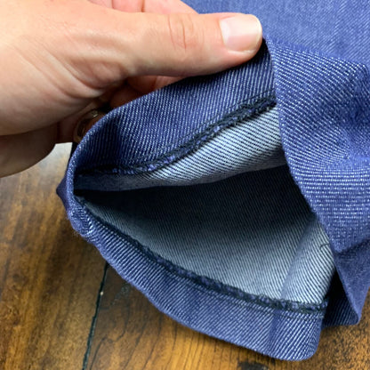 Vintage USA Rockabilly Womens Shorts Blue Skirt 60s 70s Top Bottom Sanforized