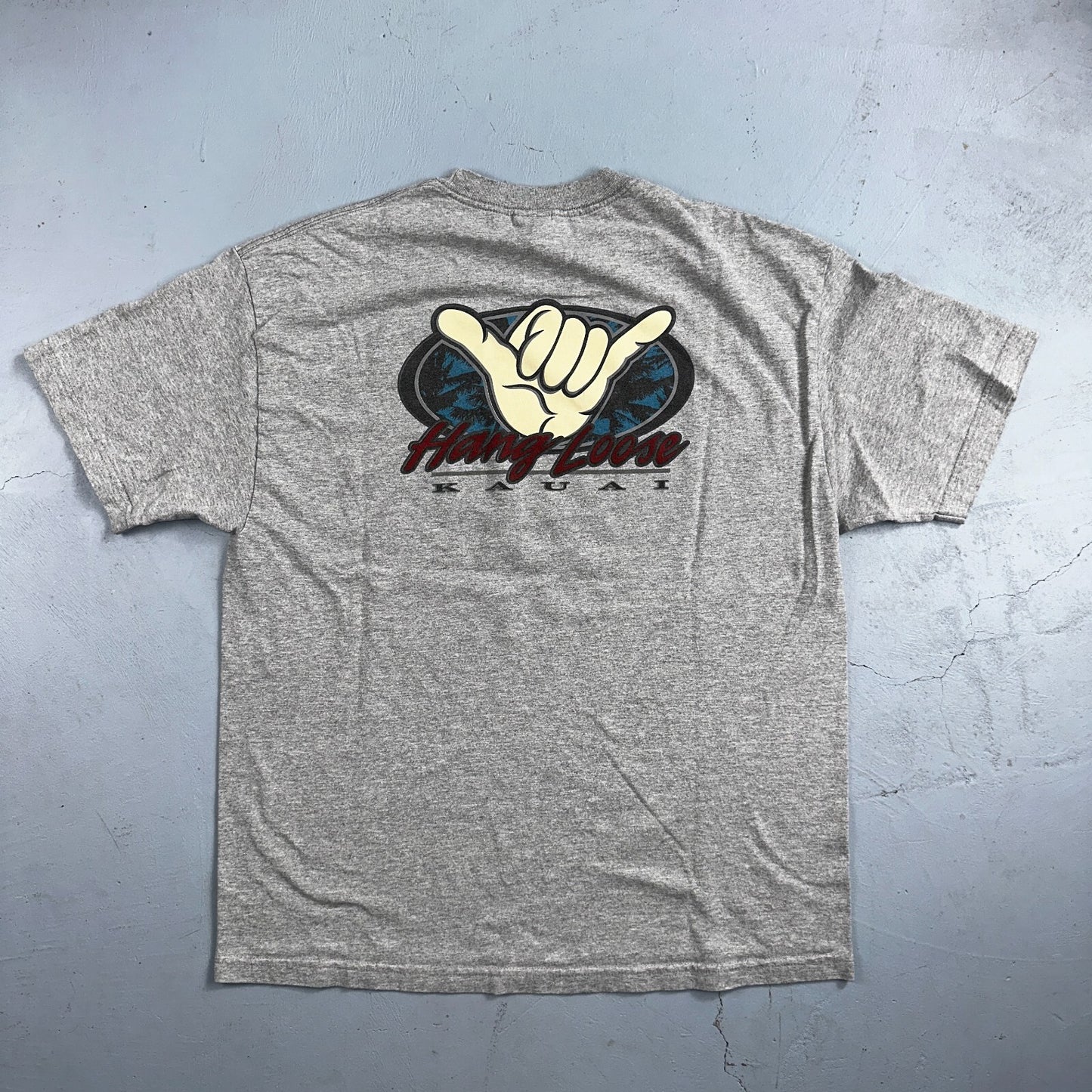 Kauai Hawaii Hang Loose VTG T Shirt Hippie Skater Stoner Cool 90s Peace Love