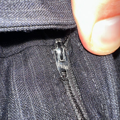 VTG Mens 3 PC Suit 42 Jacket Coat Pants Black Vest Rockabilly 70s American Trend