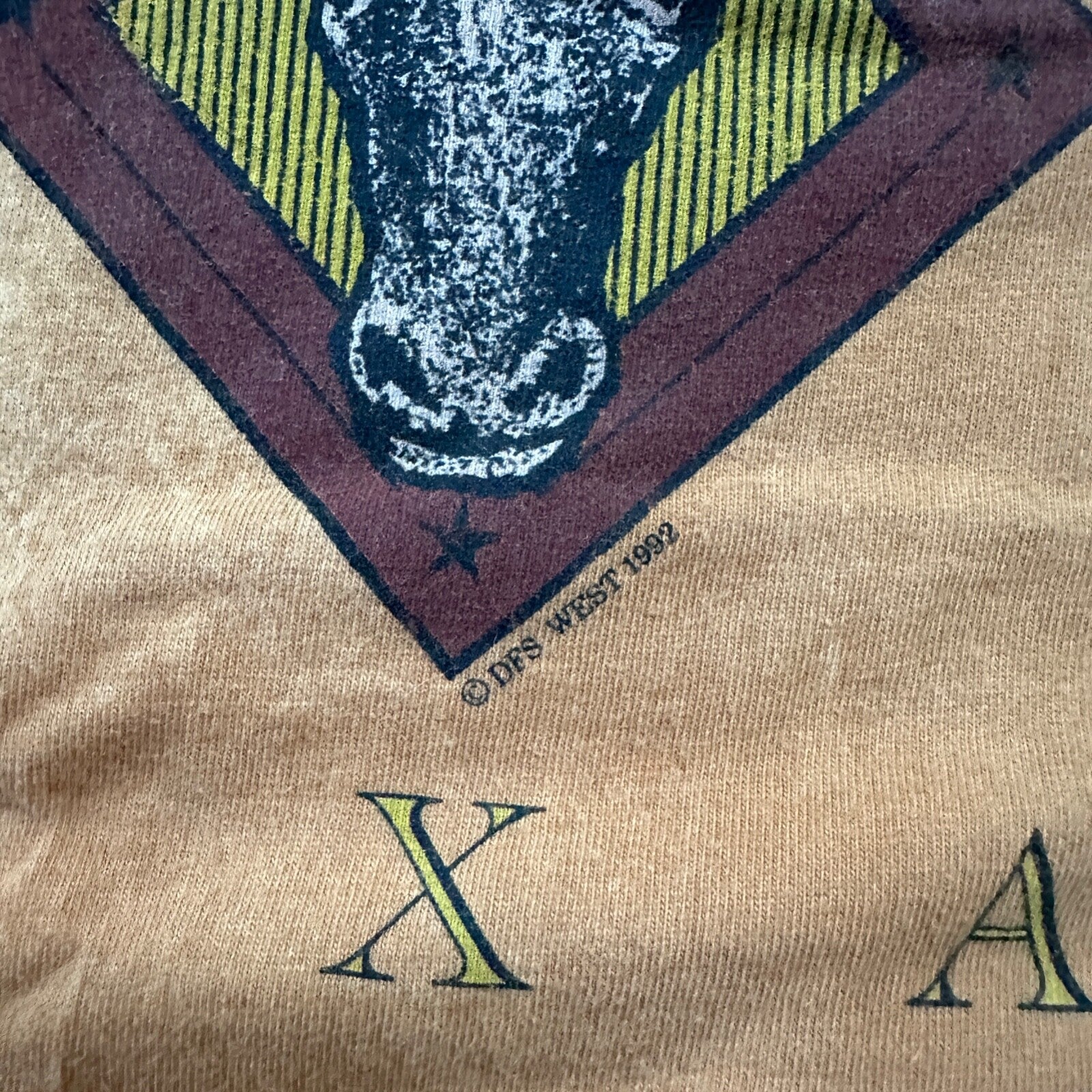 Hanes Huston Texas VTG T Shirt Bull Southern America USA Tye Dye Travel Tee 90s