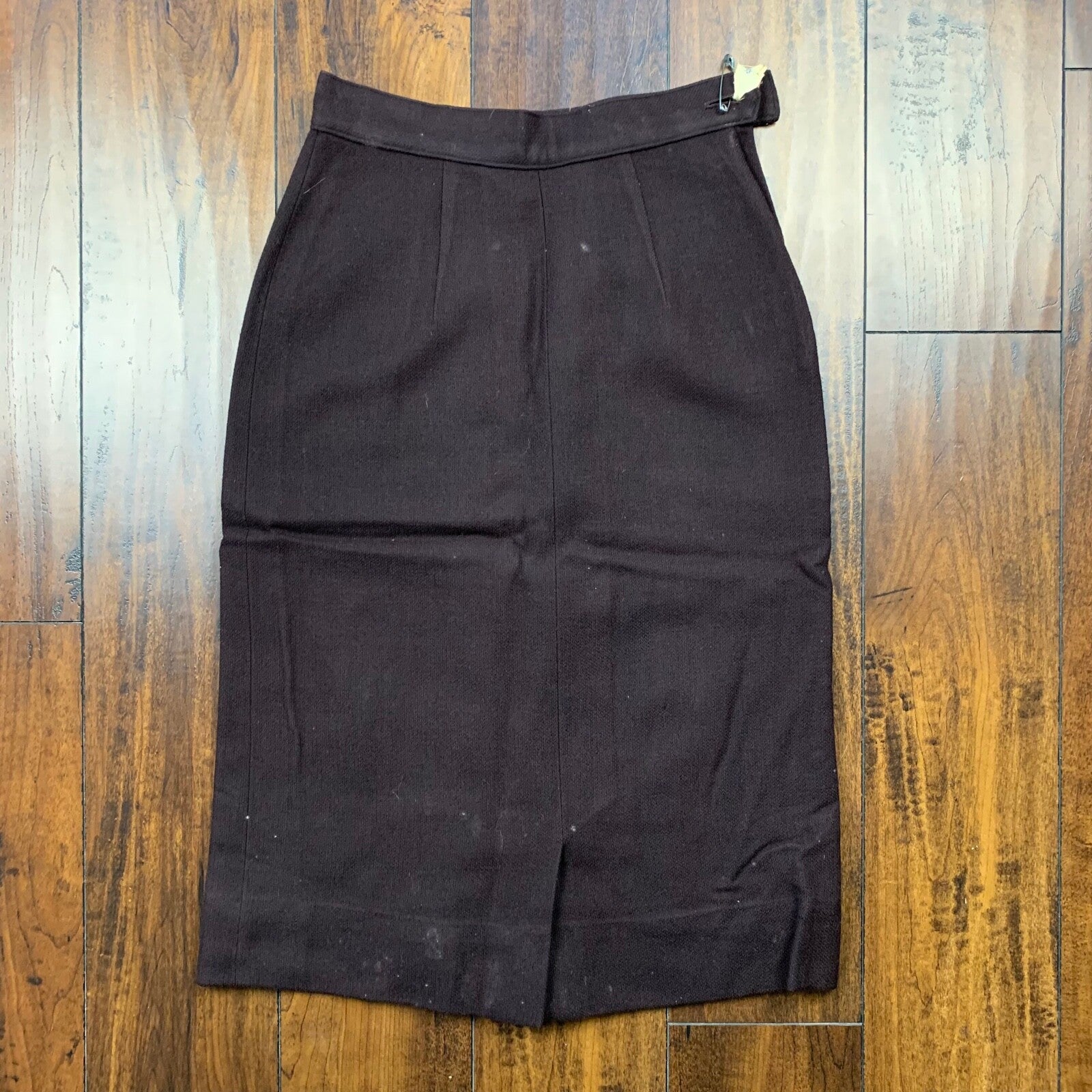 Vintage USA Rockabilly Womens Dress Brown Skirt 60s 70s Top Bottom Sanforized