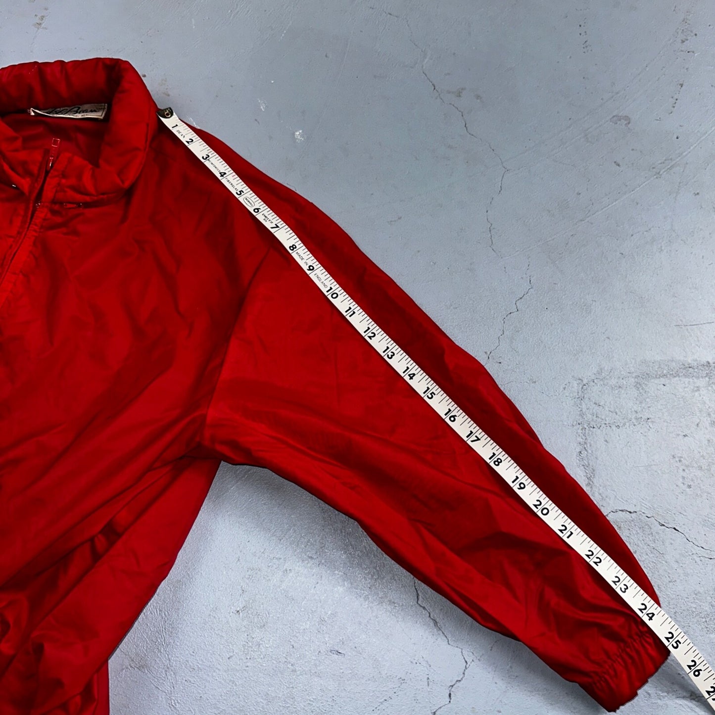 LL BEAN Coach Jacket Large Zip Front Nylon True VTG 1970s Windbreaker Thin