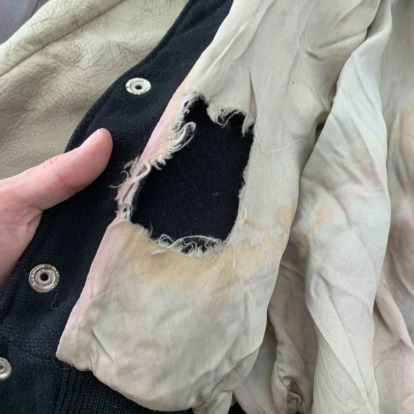 VTG 50s Wool Letterman OREGON Varsity Jacket Lasley Knitting 60s Rockabilly 1950