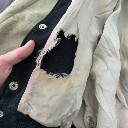 VTG 50s Wool Letterman OREGON Varsity Jacket Lasley Knitting 60s Rockabilly 1950