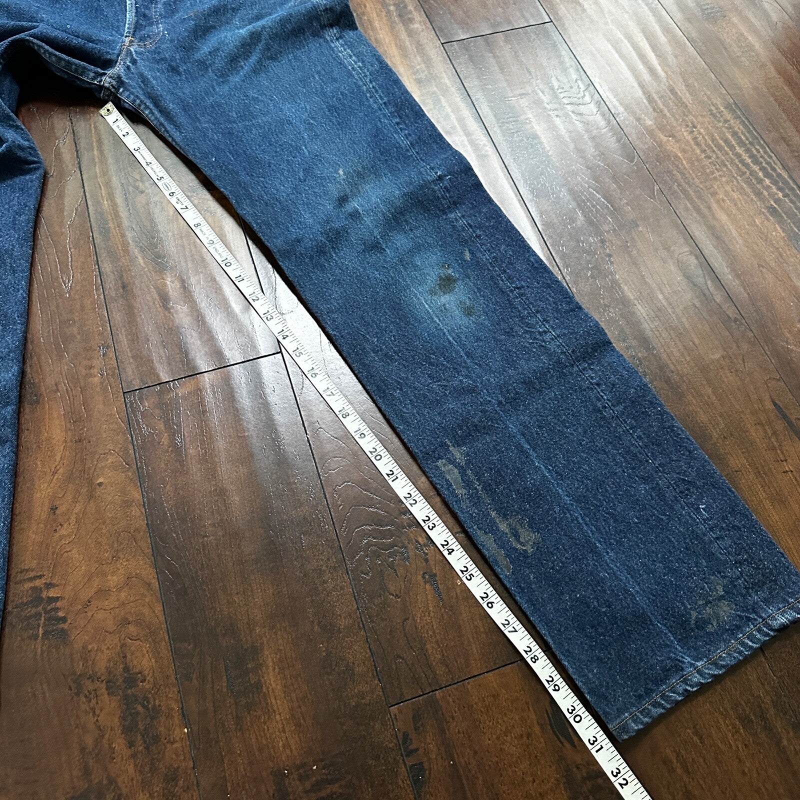 VTG 90s Levis 501 Button Fly 33x36 USA Tag Jeans Straight Wash Blue XX Act 30x31