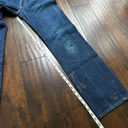 VTG 90s Levis 501 Button Fly 33x36 USA Tag Jeans Straight Wash Blue XX Act 30x31