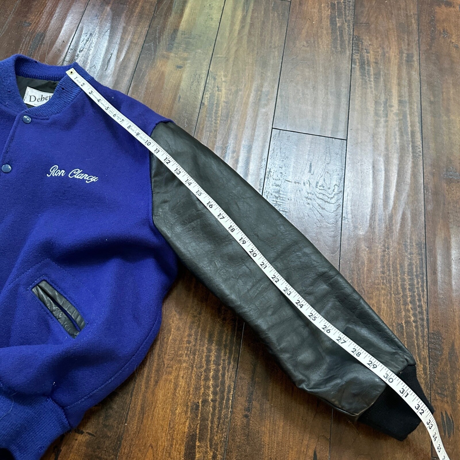 Ford VTG Dehen Varsity Blue V8 Columbia River Letterman 70s Jacket Size 44