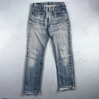 Levis 501 Vintage 80s Redline Selvedge USA Light Wash Jeans 31x36 Act 29x32