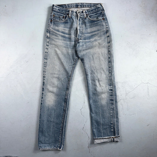 Levis 501 Vintage 80s Redline Selvedge USA Light Wash Jeans 31x36 Act 29x32
