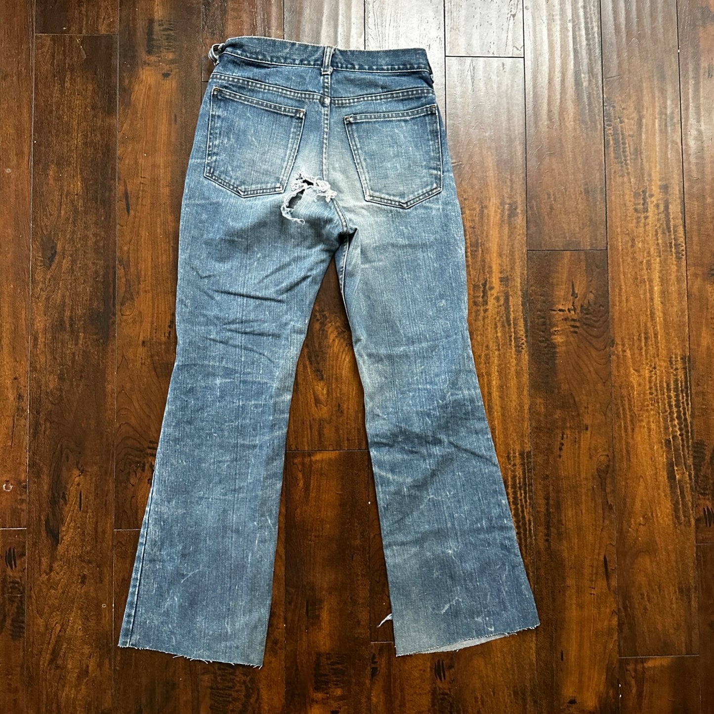 VTG Sears Put On 70s Pants 32x33 501 Bell Bottom Flare Rockabilly Cowboy 28x31