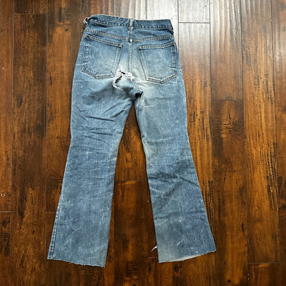 VTG Sears Put On 70s Pants 32x33 501 Bell Bottom Flare Rockabilly Cowboy 28x31