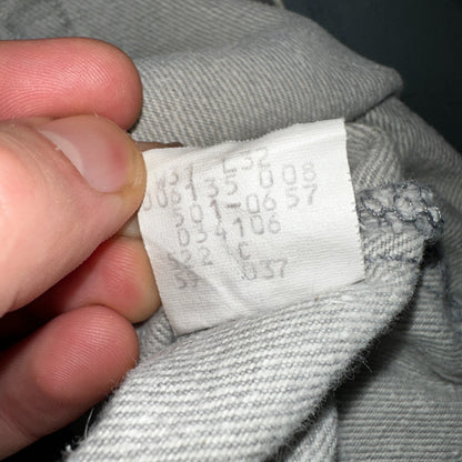 Levis 501 Vintage 80s USA XX Straight Leg Jeans Gray Acid Wash 31x32 Act 29x30