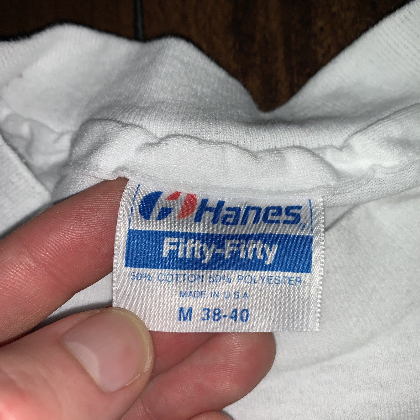 Hanes BLANK Vintage White T Shirt Mens 80s Essential Lot Of 6 Rap Single Stitch