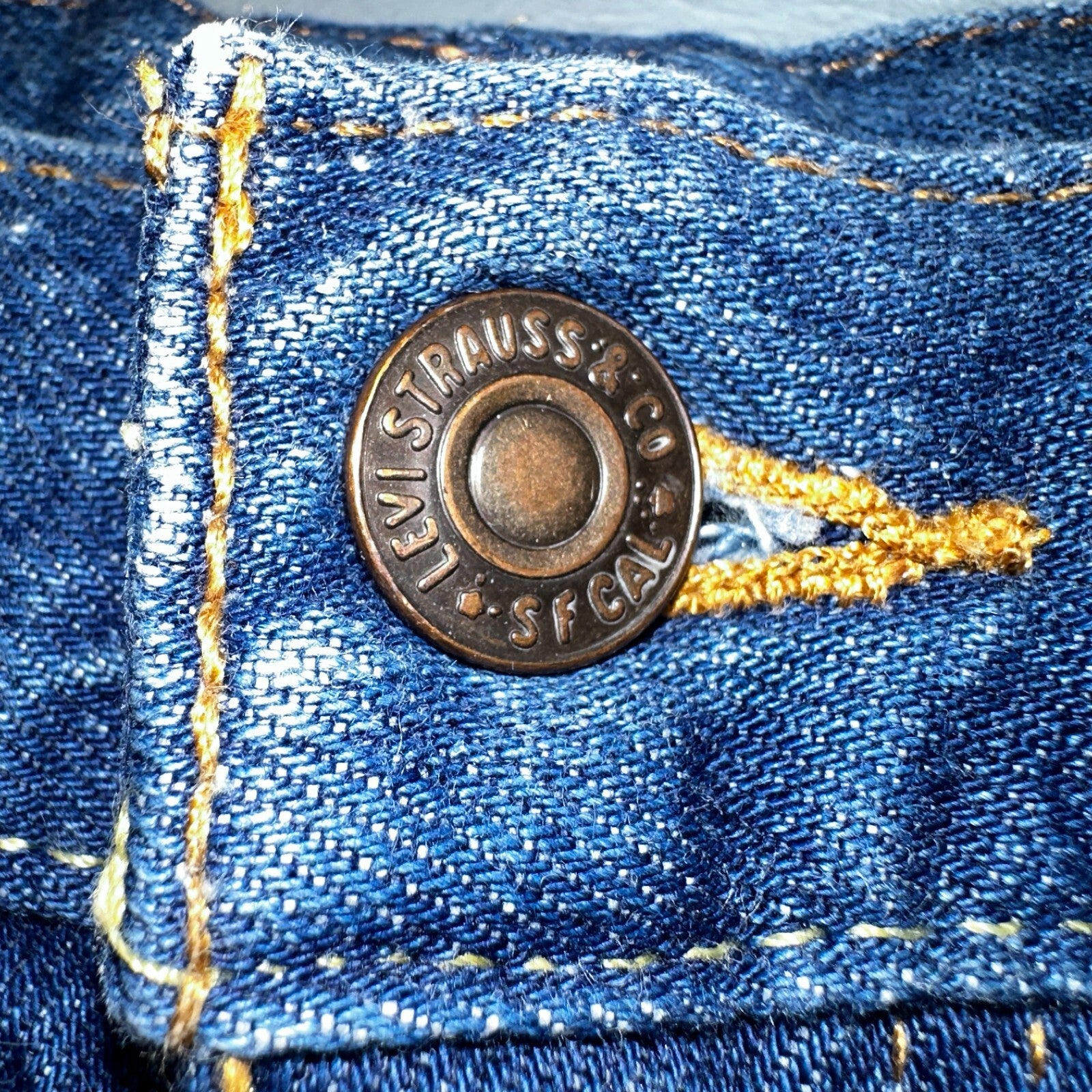 Levis 605 Vintage LVC Orange Tab Slim Blue Med Wash Y2K 36x34 Jeans Act 36x32