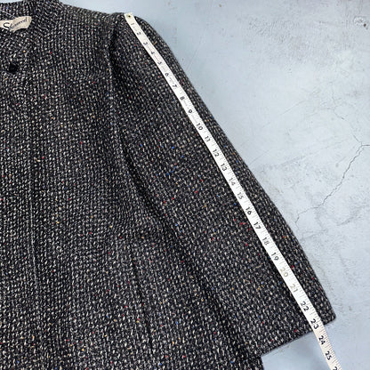 Sherwood of Ohio Jacket Pea Coat 1970s Cloak USA 70s Rockabilly Speckle Wool