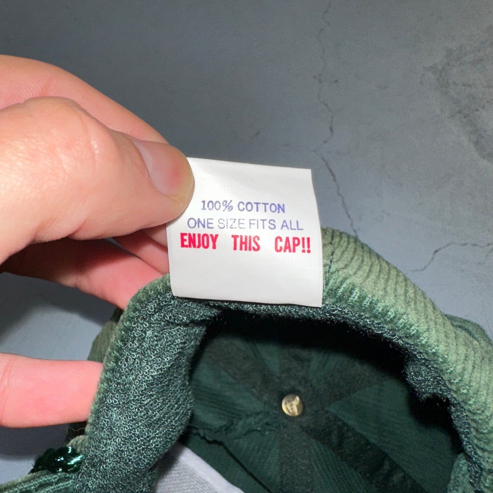 Snair Underground Corduroy VTG Hat Cap Snapback Construction Bulldozer Otto