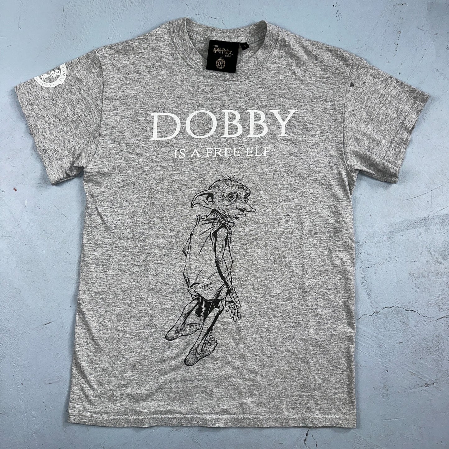 Harry Potter Official Dobby Free Elf VTG Style T Shirt Gray Small Florida