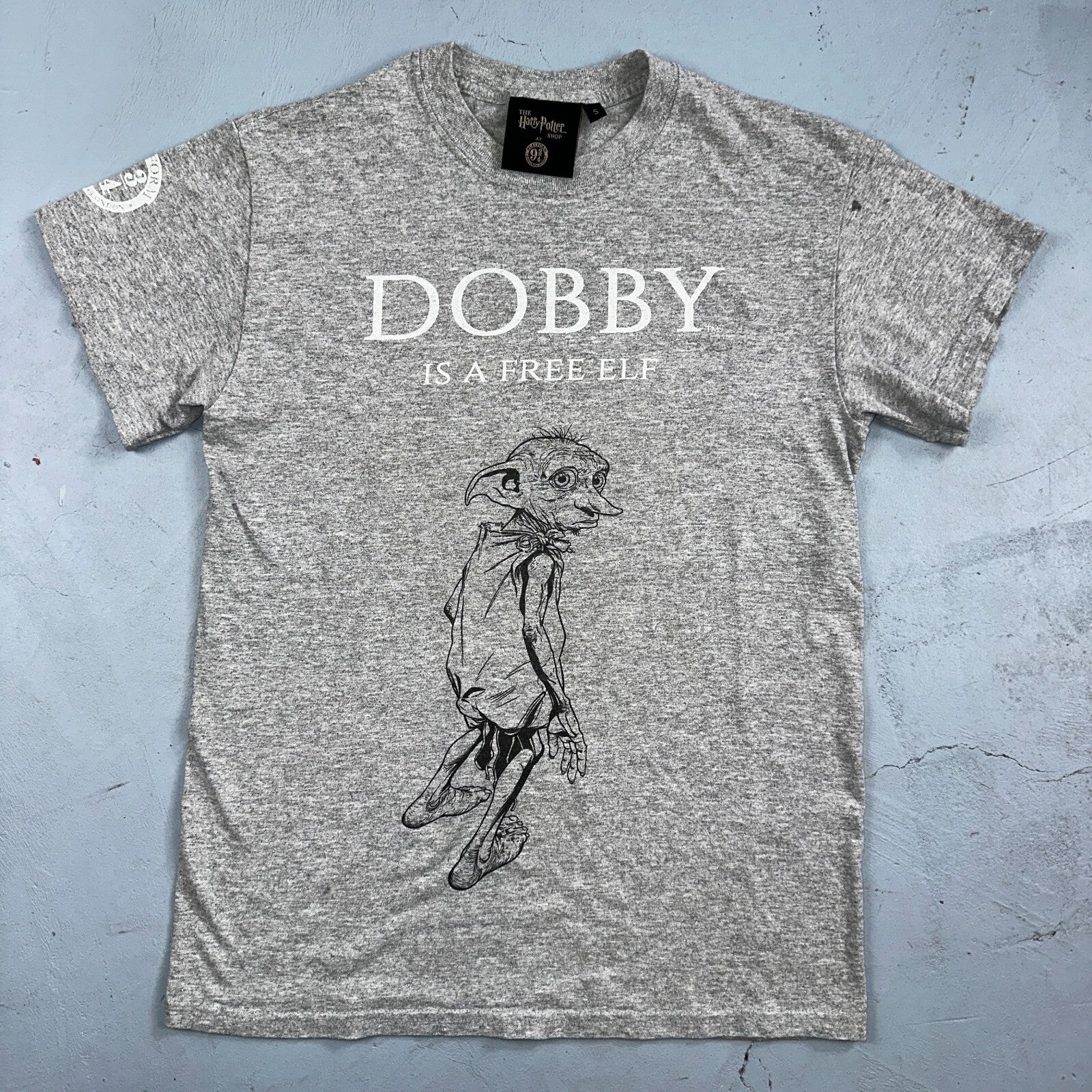Harry Potter Official Dobby Free Elf VTG Style T Shirt Gray Small Florida