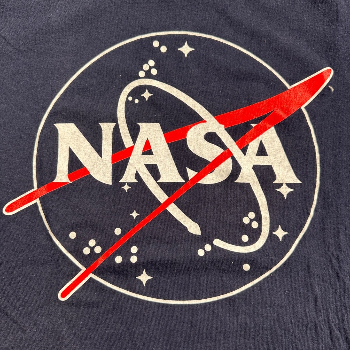 NASA Single Stitch Navy 80s VTG T Shirt Softee Explore The Space Moon Science