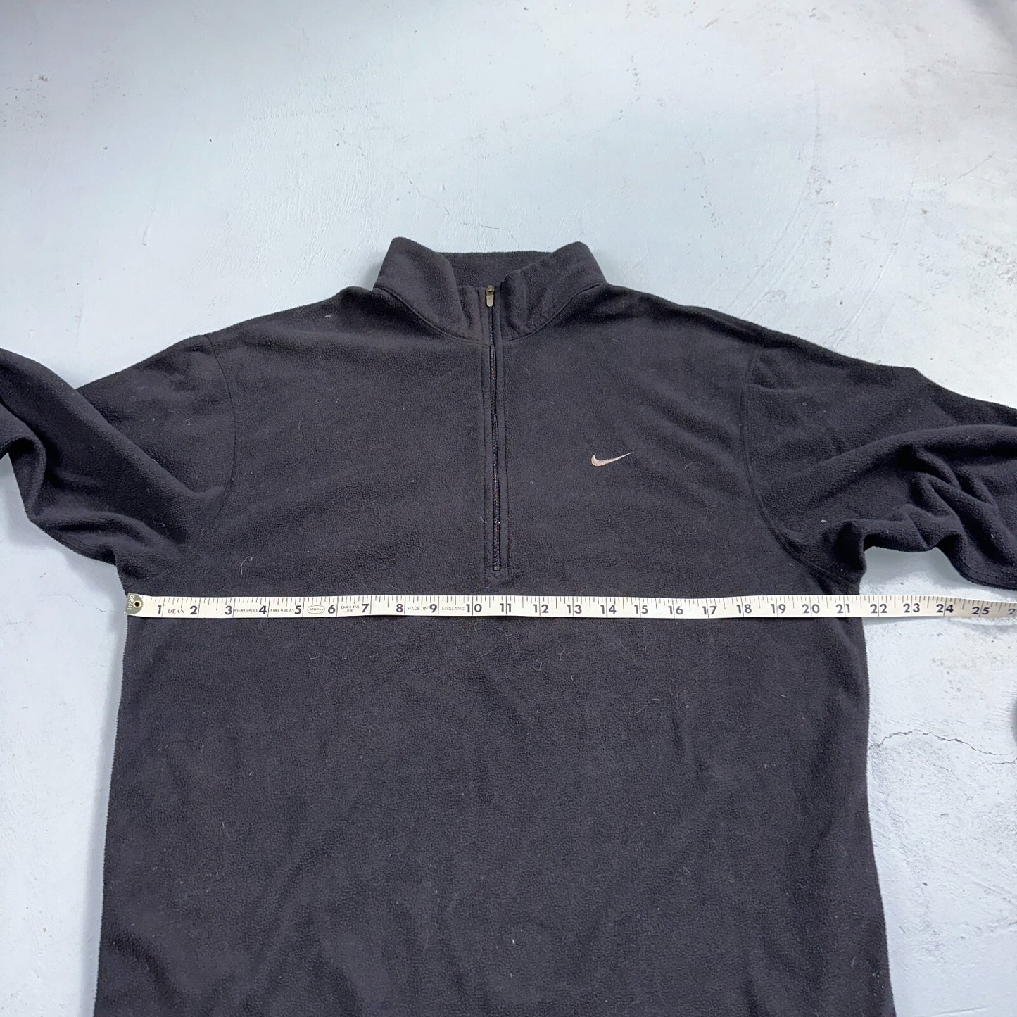 Nike Therma Quarter Zip Training Top Mens S Black Pullover Fleece Lined VTG