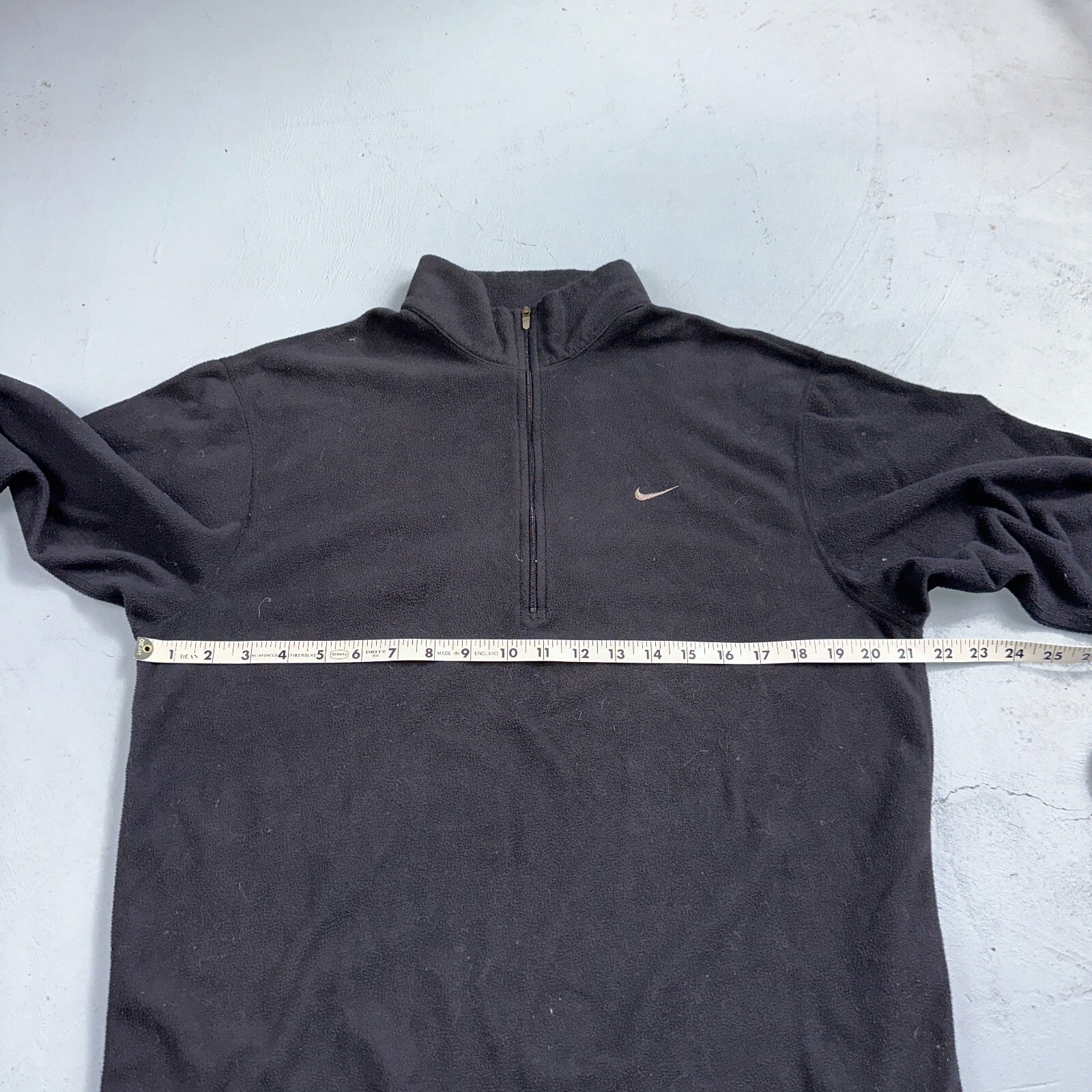 Nike Therma Quarter Zip Training Top Mens S Black Pullover Fleece Lined VTG