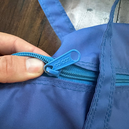 Adidas Vintage Duffle Bag Gym Travel Retro Spellout Light Blue Duffel Travel 80s