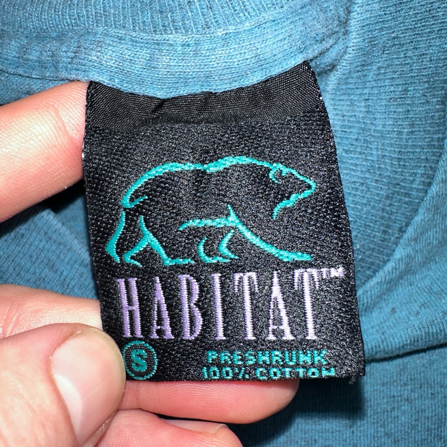 Vintage 90s Rainforest Cafe T Shirt Small Blue AOP All Over Print USA Made Rare