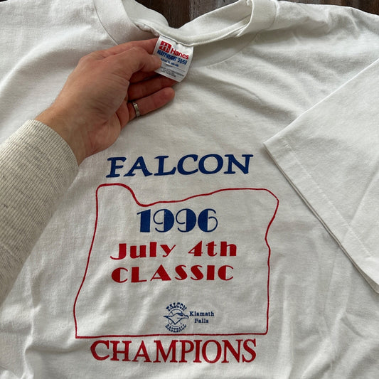 Falcon July 4th 1996 Vintage T Shirt Sports Oregon State Country USA Portland