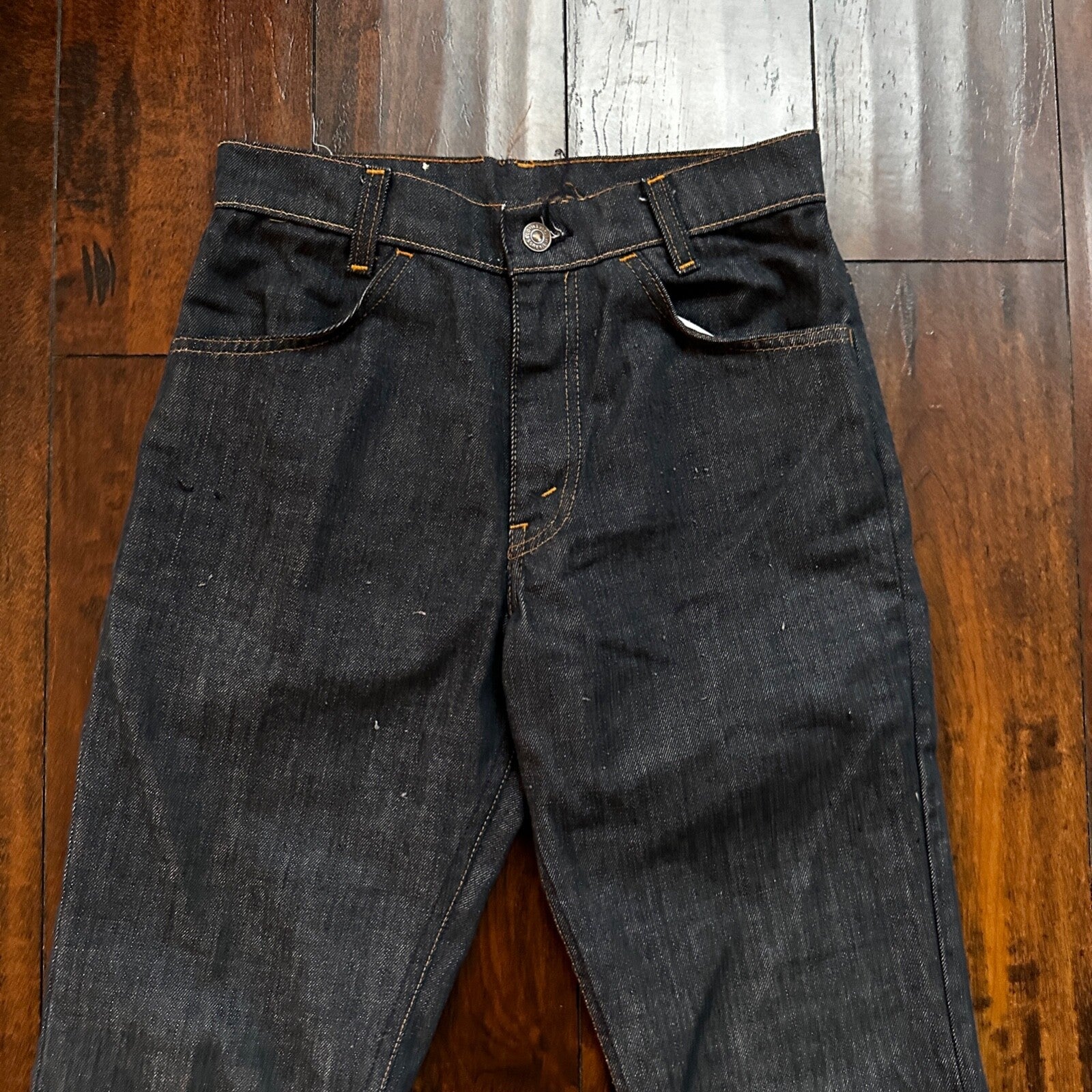 Levis VTG 1970s Red Tab 517 Talon Zipper Black 26x31 Boot Cut 70s Rare Jeans