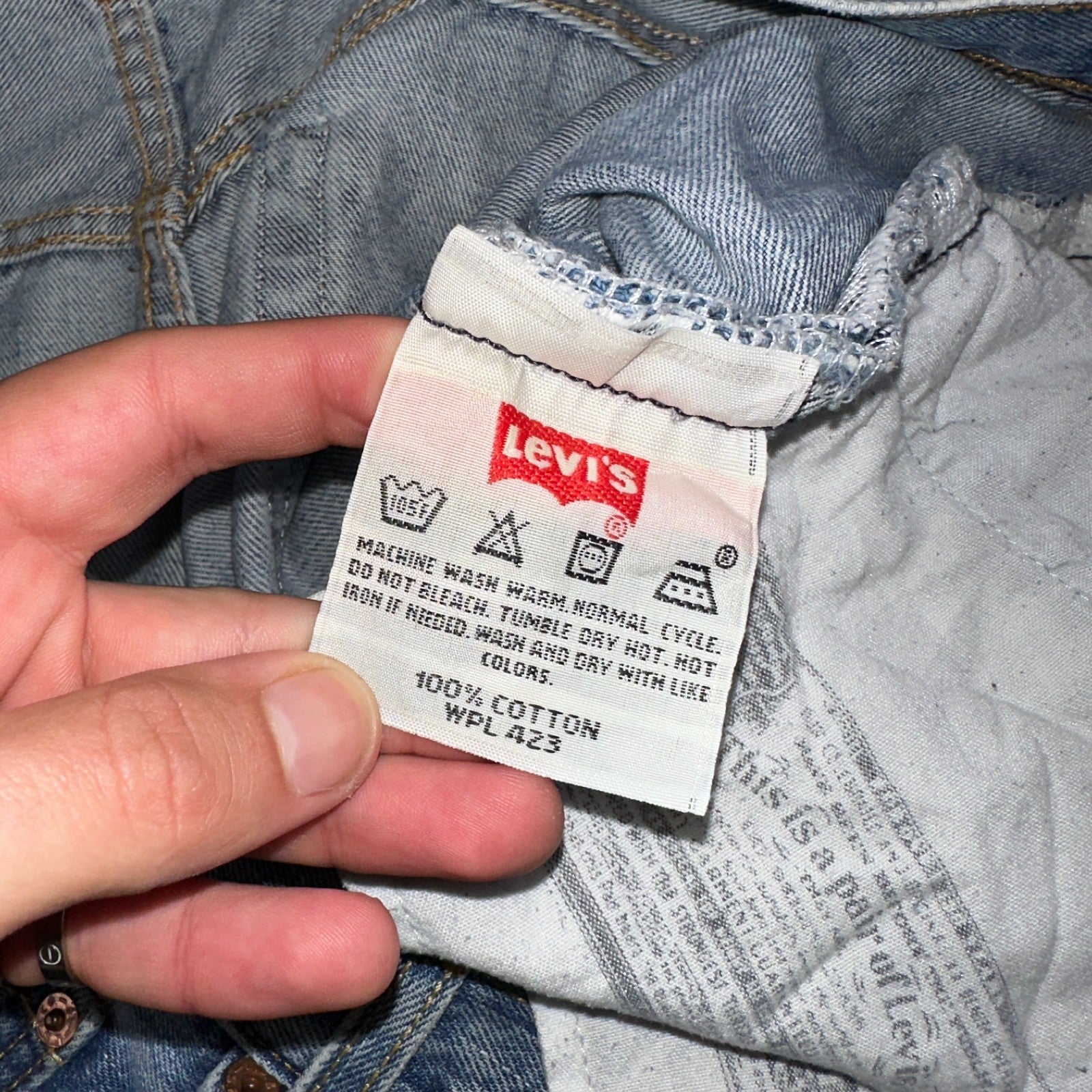 Levis 501 Vintage Y2K 90s XX Straight Leg Jeans Blue Light Wash 38x34 Act 37x34