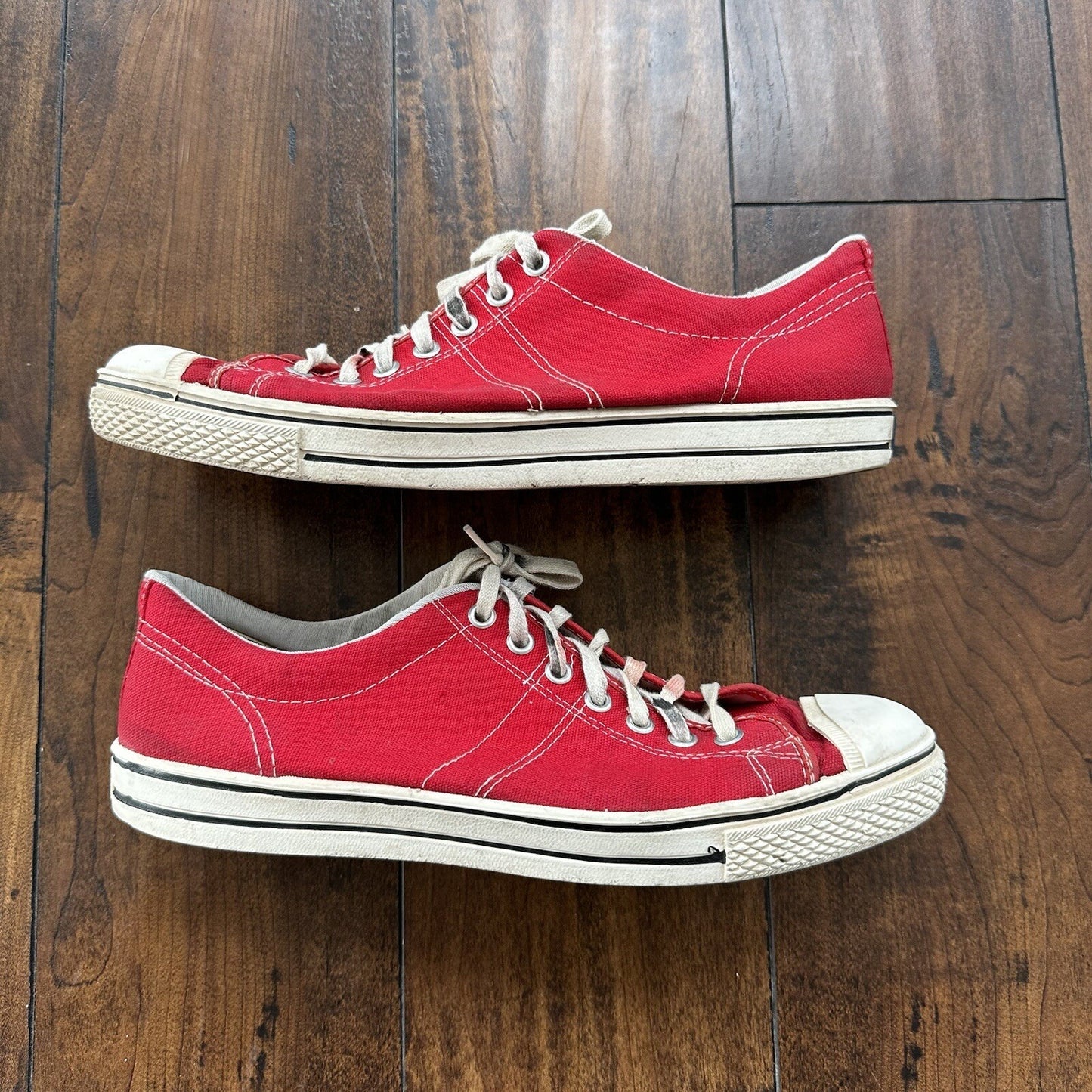 Vintage 60s 50s CONVERSE Chuck Taylor All Star Blue Label RED 10 Low RARE USA