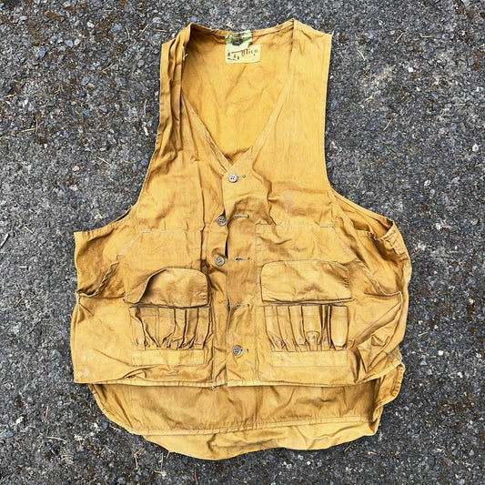 Vintage 1920s Duxbak Vest Utica Men’s Shooting Hunting USA Canvas 20s 30s