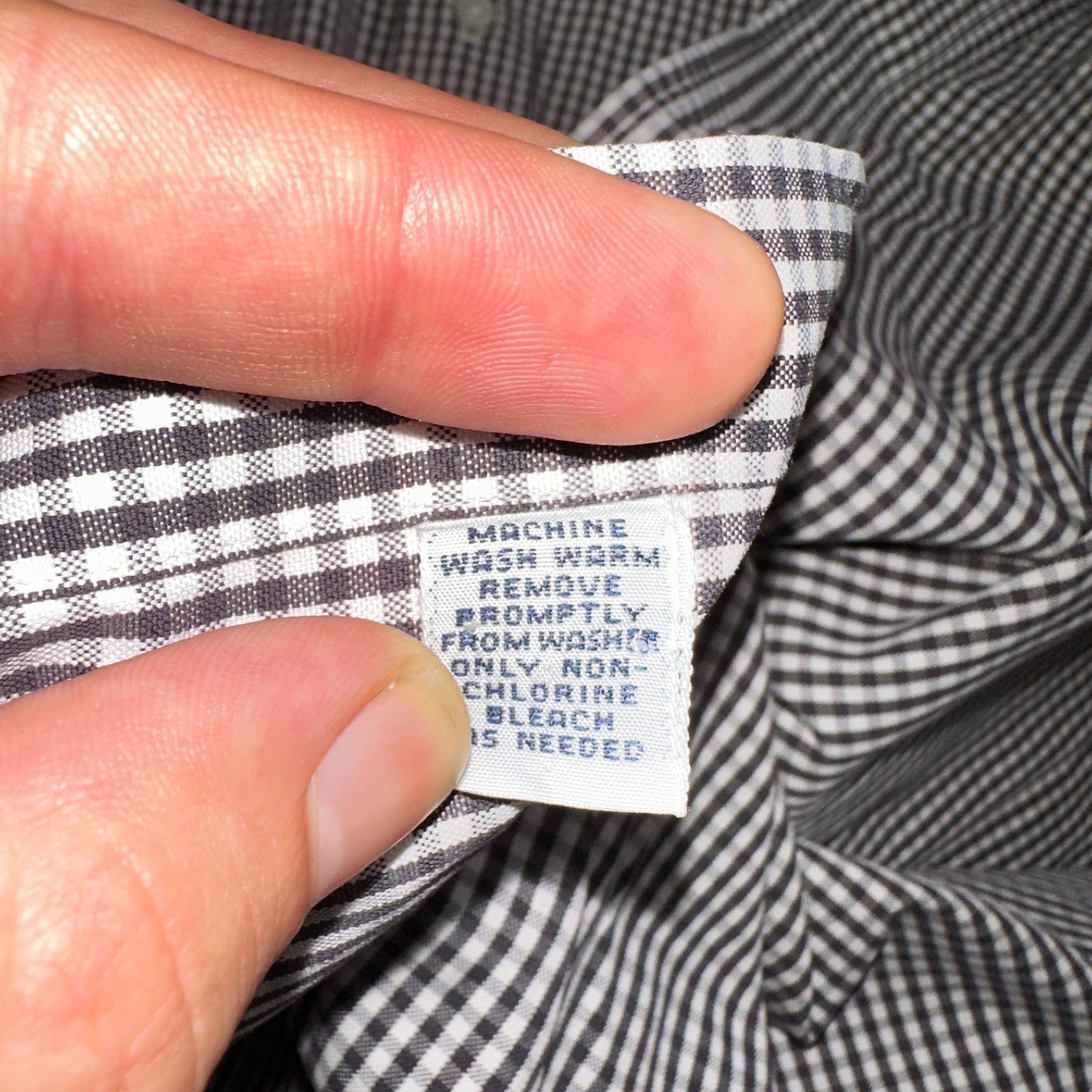 Ralph Lauren Shirt Black Shepperd Check Yarmouth Button Up Long Sleeve 15.5