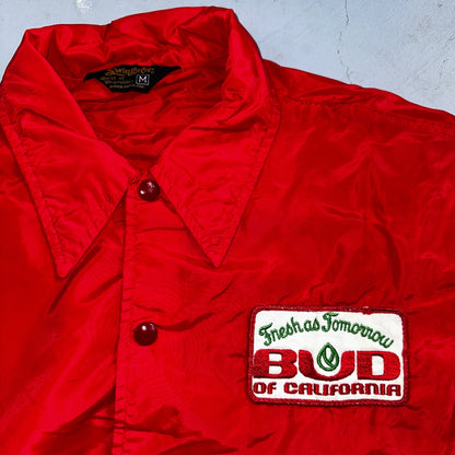 BUD of California Coach Jacket Nylon VTG 1970s Windbreaker Swingster Dole Fruit