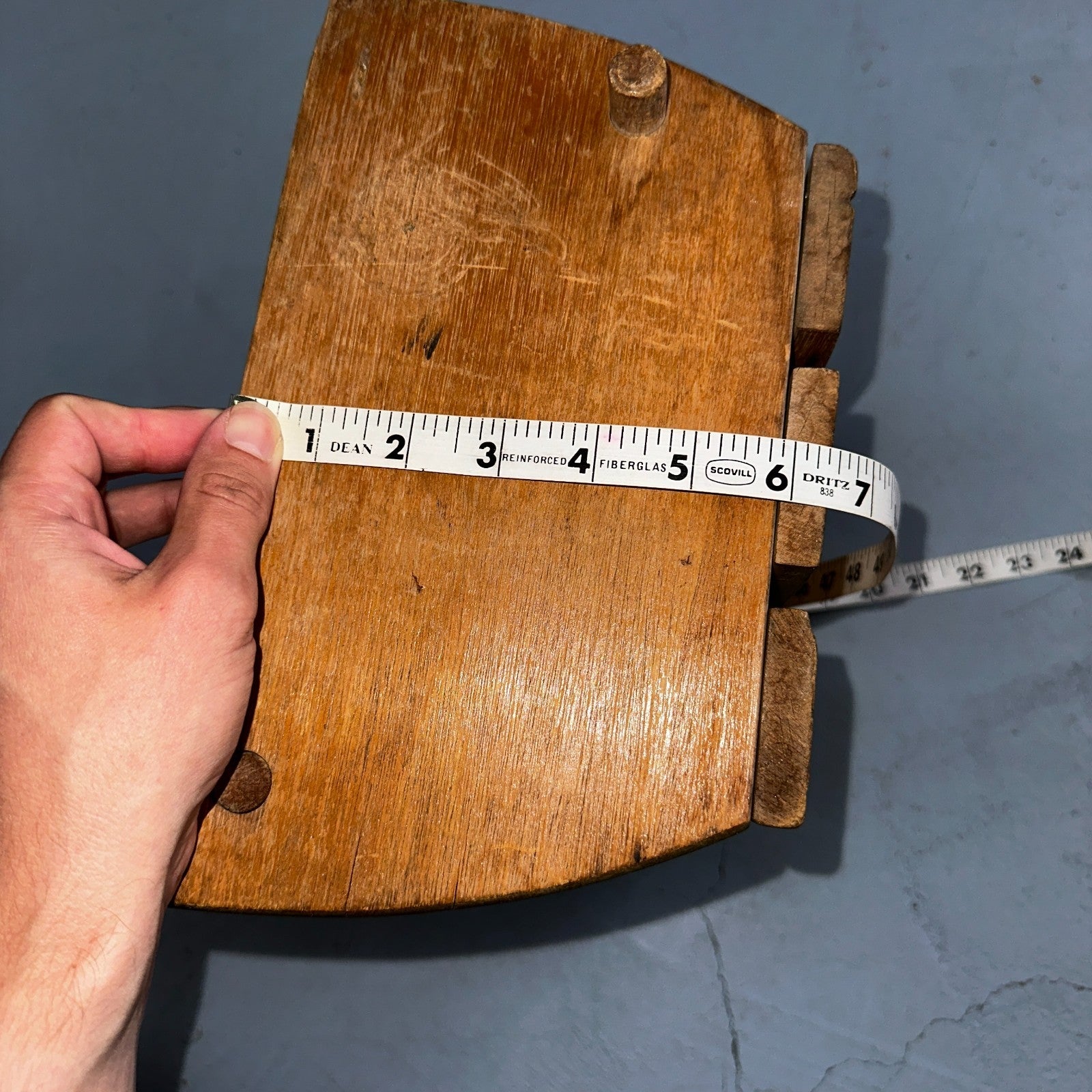 Sit Down Step Up Stool Chair DEKTO Wooden Toys Animal Alphabet VTG Primative