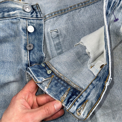 Levis 501 Vintage 90s Mexico Straight Leg Jeans 36x34 Y2K Light Wash Act 34x34