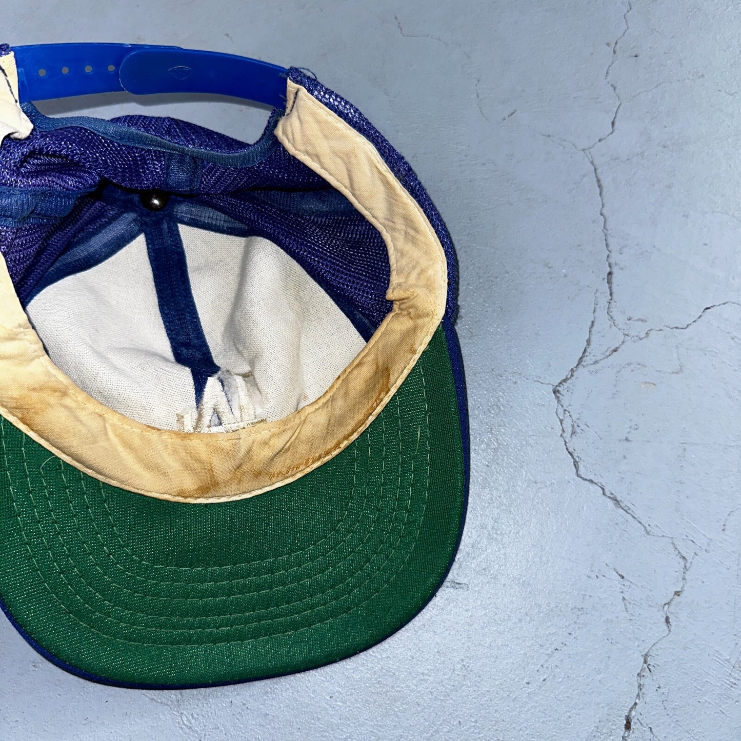 Los Angeles Dodgers VTG Hat Cap Snapback 80s MLB Mesh Green Trucker Blue LA