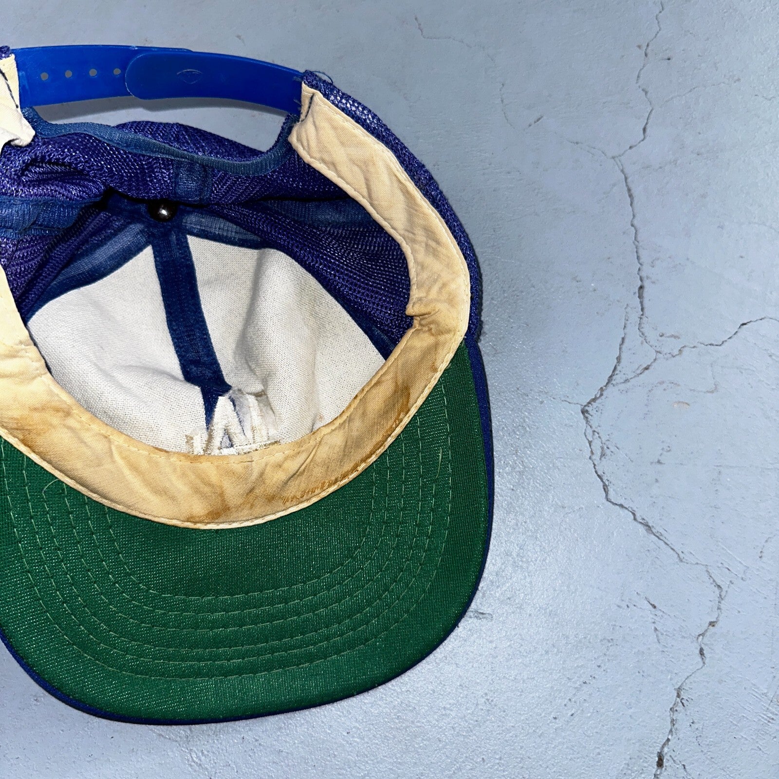 Los Angeles Dodgers VTG Hat Cap Snapback 80s MLB Mesh Green Trucker Blue LA