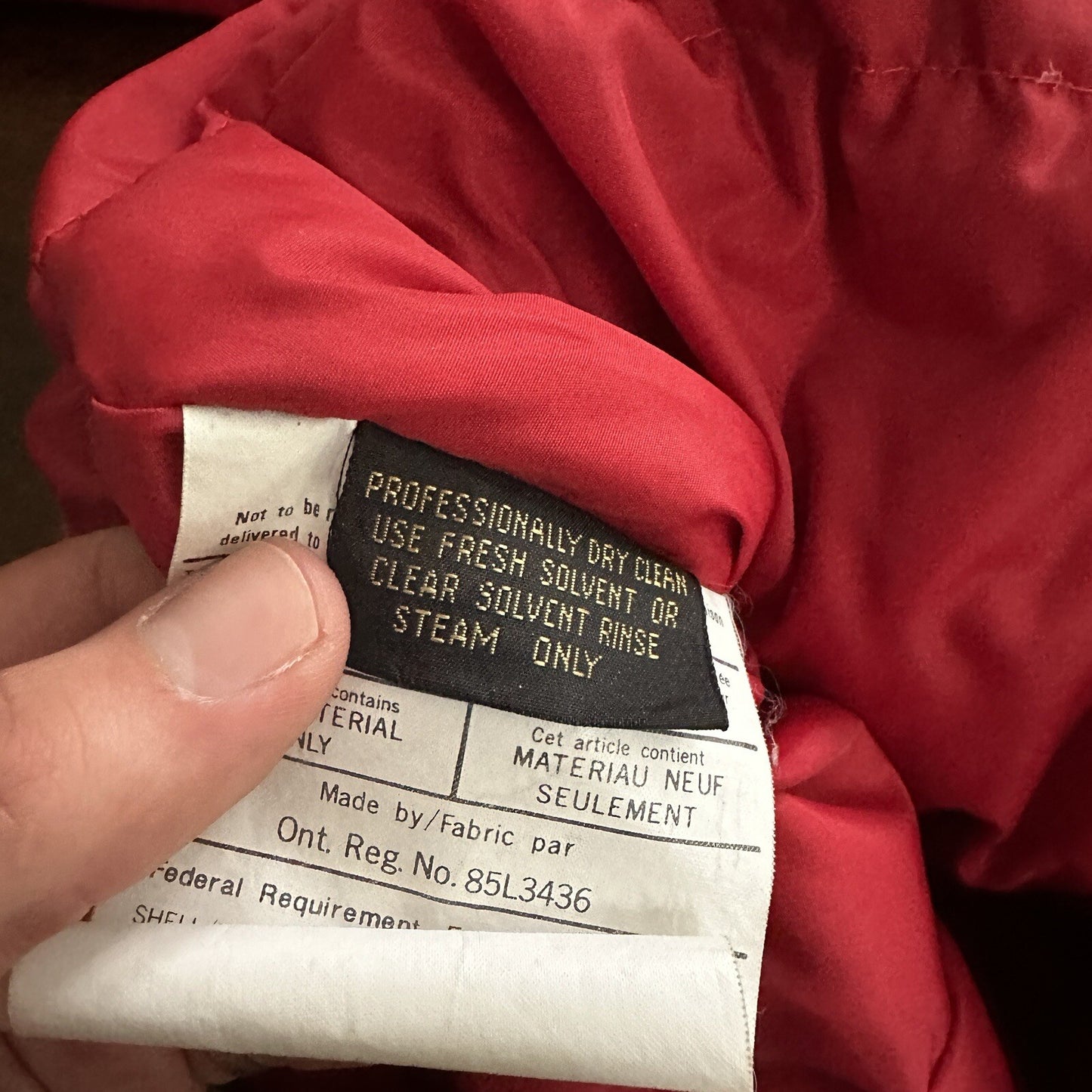 Vtg. Eddie Bauer Goose Down Red Snow Insulated Heavy Hooded Jacket 80s M Korea