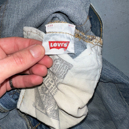 Levis 501 Vintage Y2K XX Straight Leg Jeans Blue Light Wash 35x34 Act 34x32