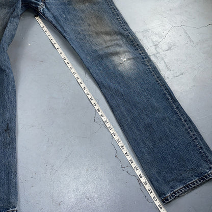 Levis 501 Vintage Y2K XX Straight Leg Jeans Blue Med Wash 36x34 Act 35x34