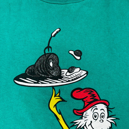 Dr Seuss VTG T Shirt Sam I Am 1997 90s Green Cat In The Hat Art Cartoon Rare