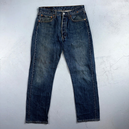 Levis 501 Vintage Y2K Europe Straight Leg Jeans 32x30 90s Med Wash Act 30x29