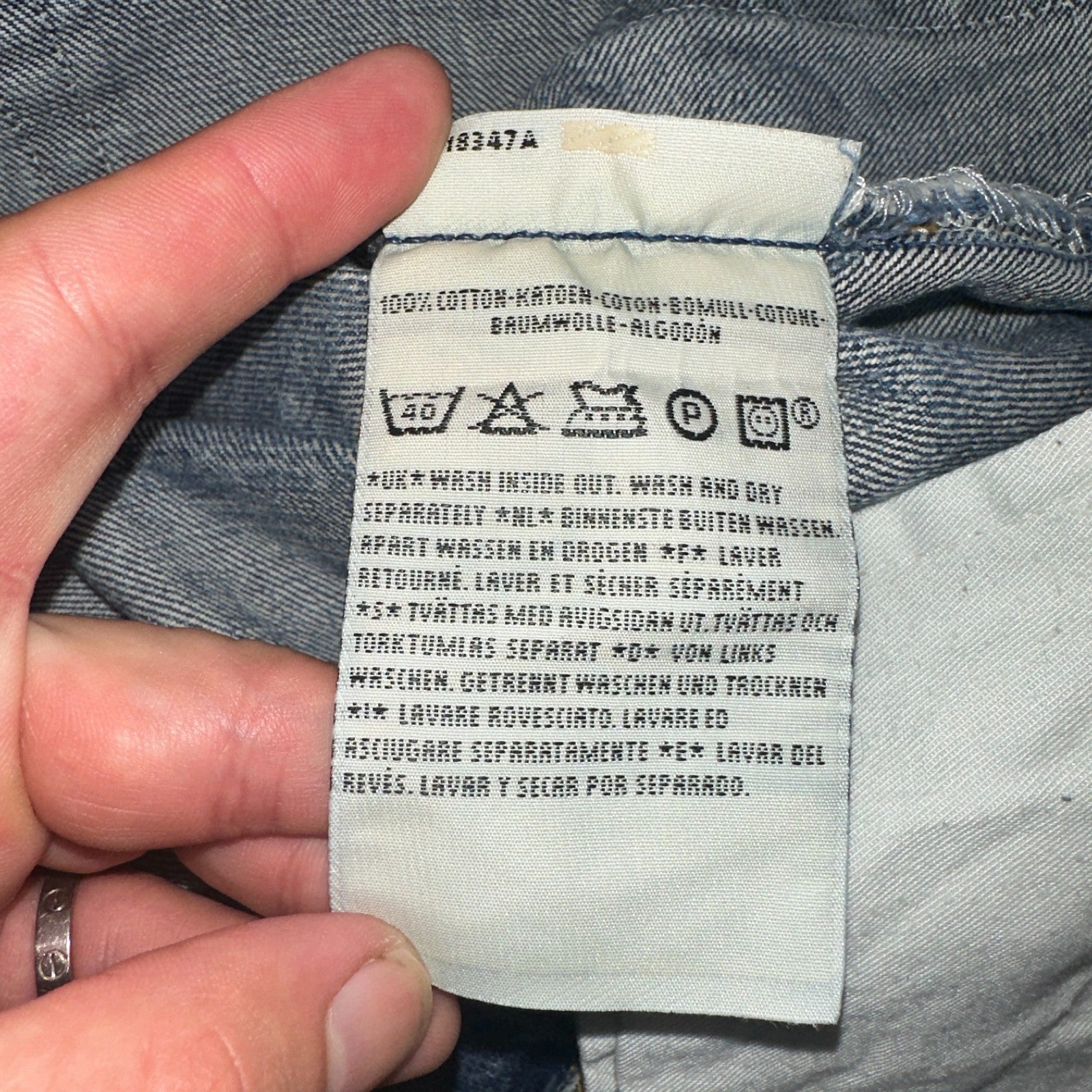 Levis 501 Vintage 90s Spain XX Straight Leg Jeans Blue Med Wash 38x34 Act 38x33